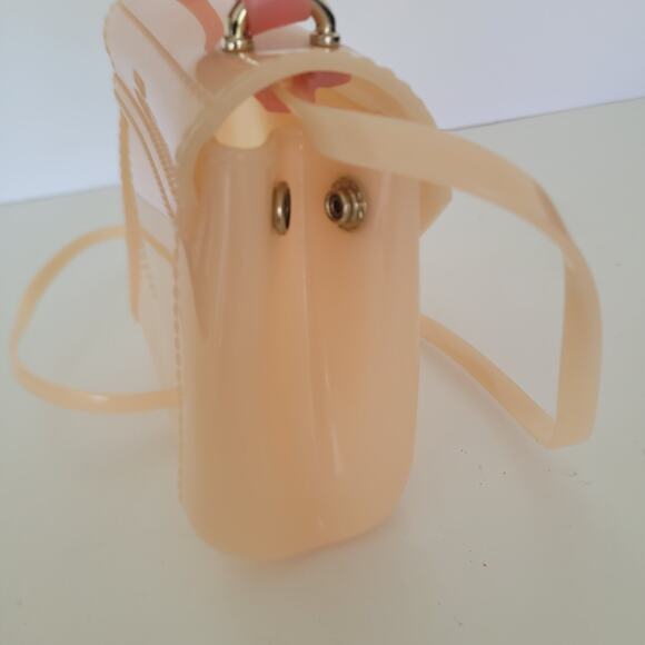 Furla Candy Bon Bon Mini Crossbody Shoulder Bag In Peachy Nude Jelly Small - Picture 6 of 12
